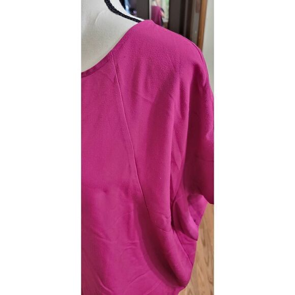 Mossimo Size XXL Fushia Blouse Short Sleeve Box Blouse - Picture 4 of 7